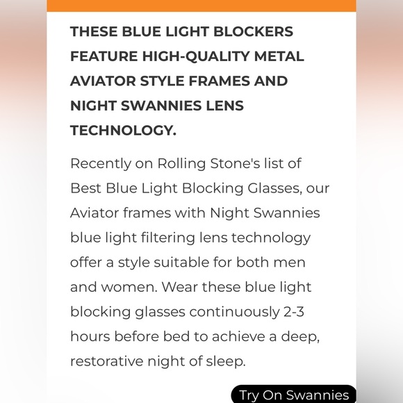 Swanwick Large Aviator Glasses Night Blue Light Blocking - Picture 4 of 16